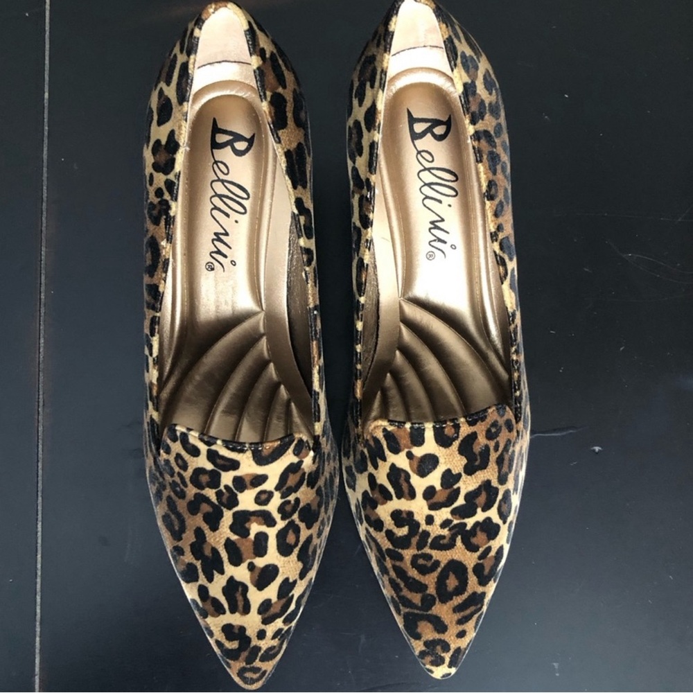 Bellini Bobcat Leopard Pointed Toe Kitten Heel